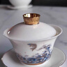 井瓷文創(chuàng  )羊脂玉瓷蓋碗功夫茶具整套裝高端茶壺茶杯送長(cháng)輩父母親老師禮 羊脂玉(釉燒)丨清心蓋碗小套裝 曬單實(shí)拍圖