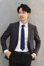 沙馳SATCHI男裝男士套裝西服秋季新款商務羊毛西裝外套【150支羊毛】 藍灰 L (50) B 曬單實拍圖