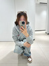 DXOT灰色美式小碎花連帽衛(wèi)衣女春秋冬2025年新款chic上衣開衫外套 圖片色 M 45-55kg 曬單實拍圖