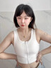 豹潛束胸內(nèi)衣帥t運動內(nèi)衣cos大胸顯小跑步防震背心學生les裹胸內(nèi)衣 便攜前拉【白色】 L （適合100-115斤） 曬單實拍圖