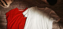 班尼路（Baleno）短袖t恤男纯色体恤情侣款上衣青年基础百搭打底衫休闲透气新疆棉 R12男模穿红色 M 实拍图