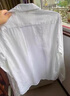 東楓棉麻長(cháng)袖襯衫男簡(jiǎn)約純色小清新休閑外套男時(shí)尚舒適透氣潮流襯衣男 白色 L （115-135斤） 曬單實(shí)拍圖