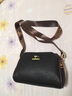 酷奇袋鼠 KQ斜挎包包女2026七夕真皮單肩包中年女士媽媽包百搭軟皮寬帶枕頭包 黑色 曬單實(shí)拍圖