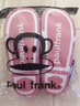 paul frank棉拖鞋男士秋冬季室內(nèi)厚底防滑毛絨保暖情侶家居家用女男冬 皮紅色【半包跟】 38-39 曬單實拍圖