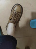 狄德拉頭層牛皮小白鞋女秋冬季復(fù)古英倫風(fēng)頭層牛皮平底單鞋牛筋軟底板鞋 卡其色 36 曬單實(shí)拍圖