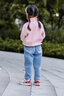 巴拉巴拉女童長褲牛仔褲秋冬褲子甜美小童裝 牛仔淺藍(lán)88101 110cm 曬單實(shí)拍圖