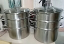 Momscook慕廚304不銹鋼蒸鍋湯鍋 兩層蒸鍋 多層蒸鍋 大容量8人以上使用 28x14cm雙層（MT2814ST2) 28cm 曬單實(shí)拍圖
