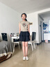 諾佳微淇女童套裝2025新款韓版兒童時髦短袖洋氣女大童夏季短裙兩件套夏裝 卡其 160 碼 曬單實拍圖