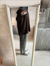 蜜凡蘇300斤胖妹加肥加大碼女裝衛(wèi)衣胖mm華夫格中長款連帽V領(lǐng)長袖 咖色 單件 3XL 240-300斤 曬單實(shí)拍圖