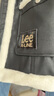 Lee舒適版仿羊羔毛飾邊黑色女士棉服外套休閑潮流 曬單實(shí)拍圖