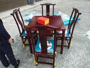 木中央 紅木家具 印尼黑酸枝(學(xué)名:闊葉黃檀)中式四方桌 實(shí)木正方形餐桌 明式八仙桌組合小戶(hù)型 88*88*78大方桌+4明式椅 曬單實(shí)拍圖