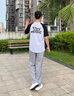 七武海垂順冰絲褲子男夏季新款薄款男士寬松休閑長(cháng)褲潮流直筒運動(dòng)闊腿褲 K516灰色+K516黑色【2件裝】 XL 曬單實(shí)拍圖