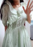 格邏恩夏季新款連衣裙學(xué)生衣服少女生短袖裙子夏天小清新仙女裙子女2022年甜美小眾森系法式初戀連衣裙女 綠色 M 曬單實(shí)拍圖