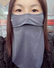 安尼歐夏季防曬面罩女防紫外線(xiàn)護頸冰絲遮臉口罩面紗薄款開(kāi)車(chē)騎行臉罩男草木灰【標準款】 曬單實(shí)拍圖