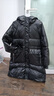 羞致（xiuzhi）黑色免洗亮面羽絨服女中長(cháng)款2025冬季新款寬松加厚時(shí)尚高級感外套 黑色 S 90-128斤以?xún)却?曬單實(shí)拍圖