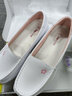 緋櫻護士鞋女春夏新款軟底牛皮透氣平底真皮防滑醫院工作鞋白色-NF06 NF06白色 38 (240mm) 標準尺碼 曬單實(shí)拍圖