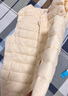雪中飛秋冬百搭時(shí)尚鴨絨女式內穿羽絨馬甲便攜輕薄松緊燈籠袖鴨絨 黎蔓卡其|7202 S 160/84A 曬單實(shí)拍圖
