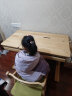 顾家家居（KUKA） 榉木实木学习桌椅可升降调节学生写字书桌套装 1.2M榉木桌椅套装（活动款） 实拍图
