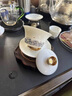 井瓷文創(chuàng  )羊脂玉瓷蓋碗功夫茶具整套裝高端茶壺茶杯送長(cháng)輩父母親老師禮 羊脂玉(釉燒)丨清心蓋碗小套裝 曬單實(shí)拍圖