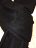 BLUE ERDOS鄂尔多斯100%山羊绒围巾披肩纯色简约百搭时尚礼物保暖流苏设计 黑 180*30 实拍图