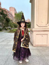 小咔衣濃萬(wàn)圣節兒童服裝女童公主裙女巫小女孩演出服舞會(huì )禮服cosplay角色 萬(wàn)圣節黑紫色3906+星星帽子+披風(fēng) 130 曬單實(shí)拍圖