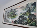 云儒唐樊山水畫手繪國(guó)畫客廳掛畫字畫背景墻聚寶盆八方聚財(cái)裝飾畫旭日東升 216*116cm 曬單實(shí)拍圖
