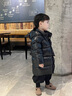 高梵黑金兒童鵝絨服3.0黑金寶貝中長(cháng)款男童女童厚羽絨服 YT黑色 120cm 曬單實(shí)拍圖