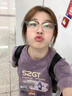 LDBE做舊短袖t恤女夏季2025新款潮牌美式復古寬松設計感小眾上衣體恤 紫色 M 曬單實拍圖