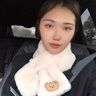奈綻圍巾冬季女ins可愛小熊學(xué)生韓版百搭仿兔毛交叉毛絨圍脖保暖抗寒 白色 13cm*83cm 曬單實(shí)拍圖