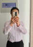 佐马仕 （ZUOMASHI） 长袖衬衫女商务休闲职业装正装衬衣修身工装OL酒店通勤工作服 VH-1纯白色（V·领） L/37（100斤-110斤） 实拍图