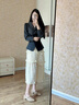 百田森 PETINSON羊皮復古瑪麗珍鞋女春新低跟真皮優(yōu)雅女單鞋 杏色 38 曬單實拍圖