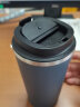 厨匠 咖啡杯304不锈钢保温杯便携水杯随行杯创意杯子男女办公室茶杯 森林绿-小号380ml+咖啡勺 实拍图