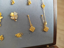 明牌珠寶 足金黃金四合如意吉祥花絲紋耳墜耳飾送禮女AFH0258工費(fèi)180 足金耳飾 約2.64克 曬單實(shí)拍圖