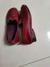 卡帝樂(lè )鱷魚(yú)（CARTELO）牛筋底真皮媽媽鞋軟底軟面舒適女鞋軟皮鞋2025春秋款中老年單鞋女 紅色 36 曬單實(shí)拍圖