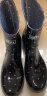 回力雨鞋女时尚户外中筒防水雨靴水鞋胶鞋雨靴套鞋 HXL523粉点黑38码 实拍图