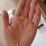 周六福（ZLF）七夕禮物 黃金手鏈女款足金手鏈O字光珠轉(zhuǎn)運珠皇冠珠光寶氣 計價 足金  16+3cm尾鏈 - 3.13g 曬單實拍圖