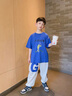 G.DUCKKIDS男童套裝夏裝2025新款中大童洋氣男孩夏季短袖時髦兒童夏款運動服 藍色 套裝 170 cm(170cm) 曬單實拍圖