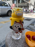 象普（SHINPUR）蛋仔派對(duì)夏季便攜背帶雙飲水杯密封防漏tritan杯主題杯套吸管水壺 絨絨小紅狐600ml 曬單實(shí)拍圖