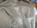 无印良品 MUJI 女式 含牦牛绒骆驼绒圆领毛衣 长袖针织衫秋 冬季 浅银灰色 XS-S 155/80A 实拍图
