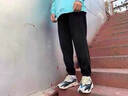 RFKU加厚加絨褲子男冬季寬松束腳褲直筒休閑褲男士潮流運動保暖棉褲 黑色 2XL (120-140斤) 曬單實拍圖