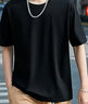 真維斯（Jeanswest）冰絲t恤男短袖夏季冰感運動(dòng)速干衣服青年男士絲光棉寬松大碼半袖  黑色（空白） 2XL (185) (體重155-180斤) 曬單實(shí)拍圖