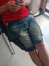 衣然呈品破洞牛仔短褲男士日系復古寬松夏季薄款直筒工裝休閑五分褲子男褲 曬單實(shí)拍圖
