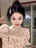 唐菓蜜連衣裙女夏季2024新款女裝韓系甜辣風(fēng)泡泡袖小個(gè)子高腰顯瘦套裝裙 碎花上衣+牛仔裙子 M 曬單實(shí)拍圖