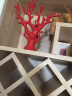 睿诺现代家居装饰品摆件创意陶瓷工艺品客厅酒柜电视柜摆设三口鹿礼物 红色树一个 实拍图