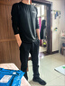 百搭時(shí)尚印花長(cháng)袖t恤男2025秋季新款潮流修身打底衫長(cháng)T內搭上衣SN 拉領(lǐng)長(cháng)袖T恤D9029黑 XL 曬單實(shí)拍圖