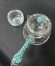 Luxury Flowers水晶玻璃公道杯高檔綠松石茶海分茶器家用耐熱公杯大容量側把壺 側把370ml綠松石公杯壺 曬單實(shí)拍圖