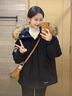 紫蒙羽絨棉服女2024新款短款衣服派克服小個(gè)子棉衣外套冬季羽棉襖絨服 韓版加厚藏青色 L (建議110-125斤) 曬單實(shí)拍圖