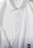 NASA LIKE官方男装潮牌冰丝渐变短袖衬衫男女夏季薄款休闲半袖日系休闲衬衣 01白色 XL (建议140-160斤) 晒单实拍图