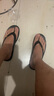 韻優(yōu)利（yunyouli）【越南橡膠】2024夏男士人字拖防滑軟底外穿耐磨沙灘涼拖鞋 越南橡膠666【黑底+黑帶】 40 【40碼】6號 曬單實(shí)拍圖