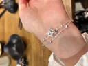 從愛(ài)之名滿(mǎn)天星銀手鏈女生日七夕情人節禮物首飾品結婚紀念日送女朋友老婆 五角星手鏈【精美禮盒】 曬單實(shí)拍圖